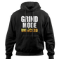 Grind Mode Unlocked Black Hoodie (White and Gold)